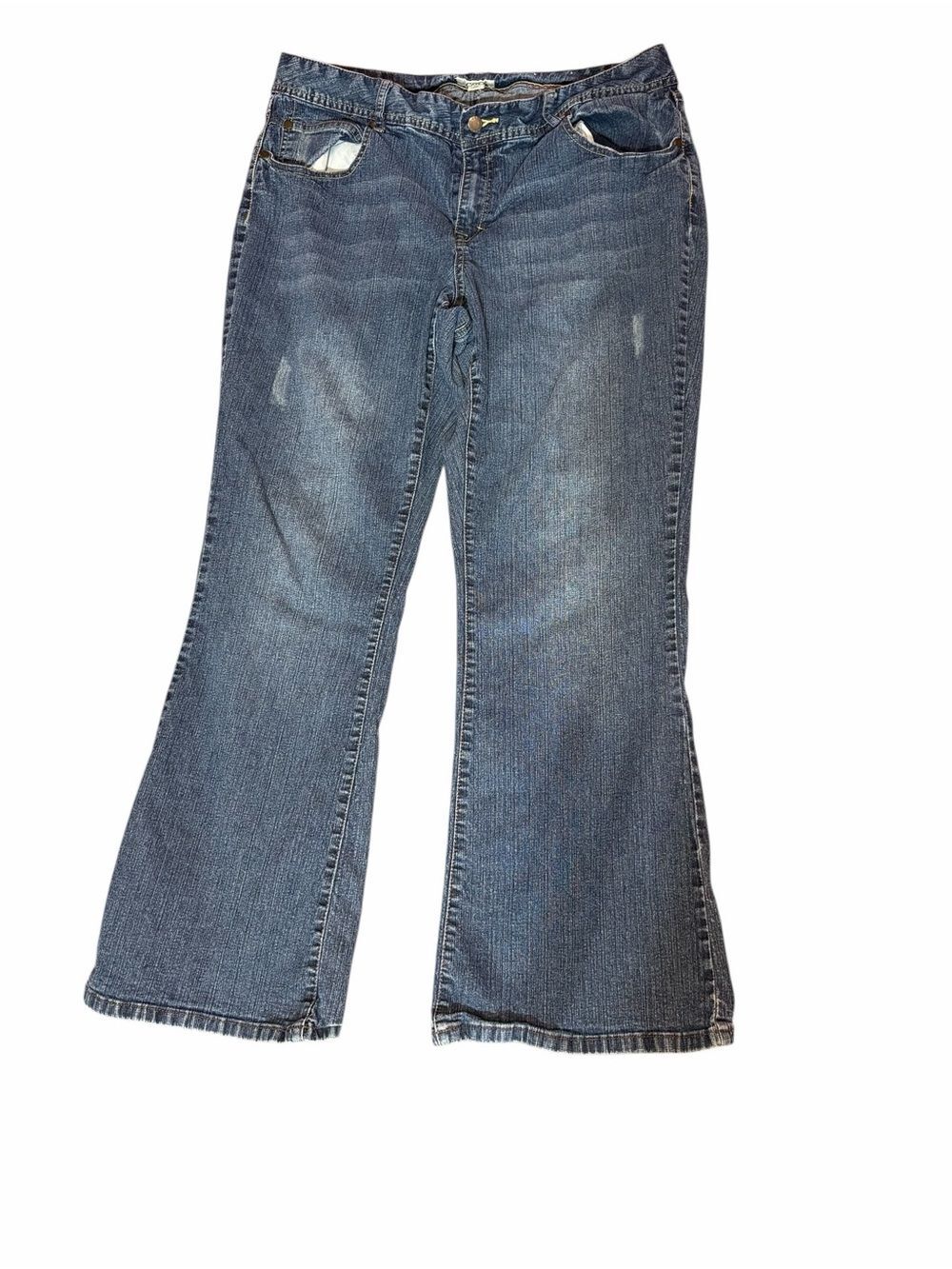 Cato Flare Jeans Women's 18W Plus Size Medium Wash Stretch Denim Y2K